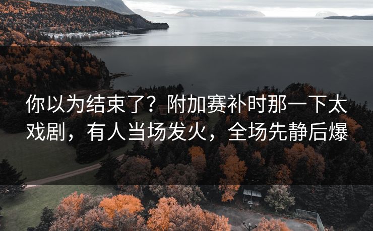 你以为结束了?附加赛补时那一下太戏剧,有人当场发火,全场先静后爆 你以为结束了?附加赛补时那一下太戏剧,有人当场发火,全场先静后爆